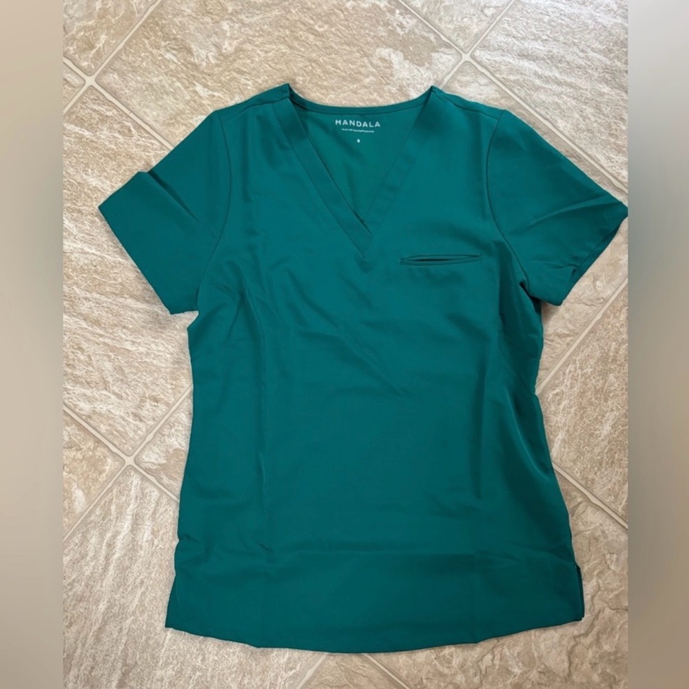 Women's Hunter Green Top - Mandala